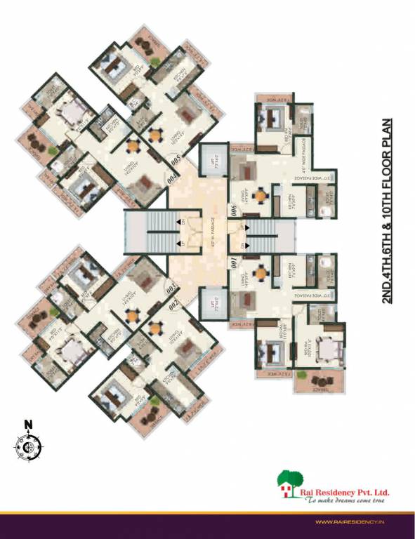  kairali park phase ii Building No 2 A Wing Cluster Plan