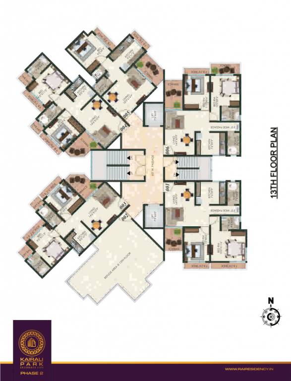  kairali park phase ii Building No 2 A Wing Cluster Plan