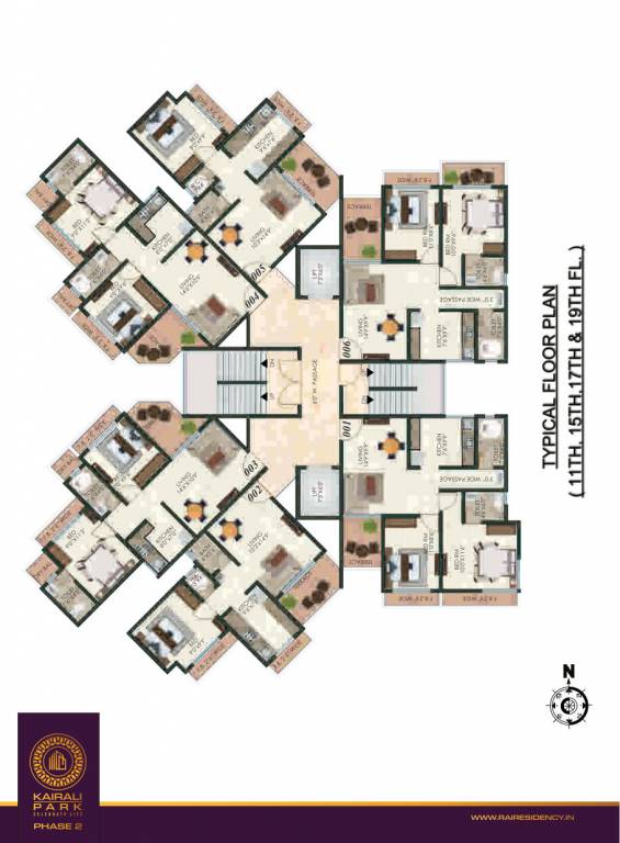  kairali park phase ii Building No 2 A Wing Cluster Plan