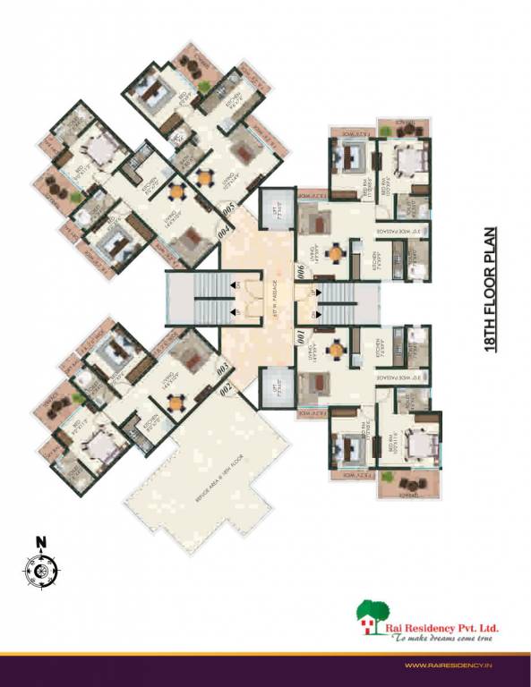  kairali park phase ii Building No 2 A Wing Cluster Plan