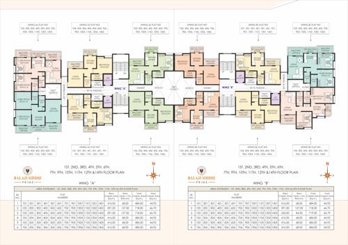  balaji-siddhi-prime Wing A/B Cluster Plan from 1st to 14th Floor