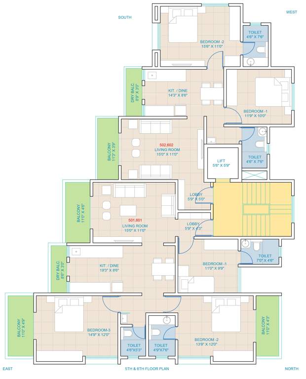  nakshatra Swojas Nakshatra Cluster Plan For 5th & 6th Floor