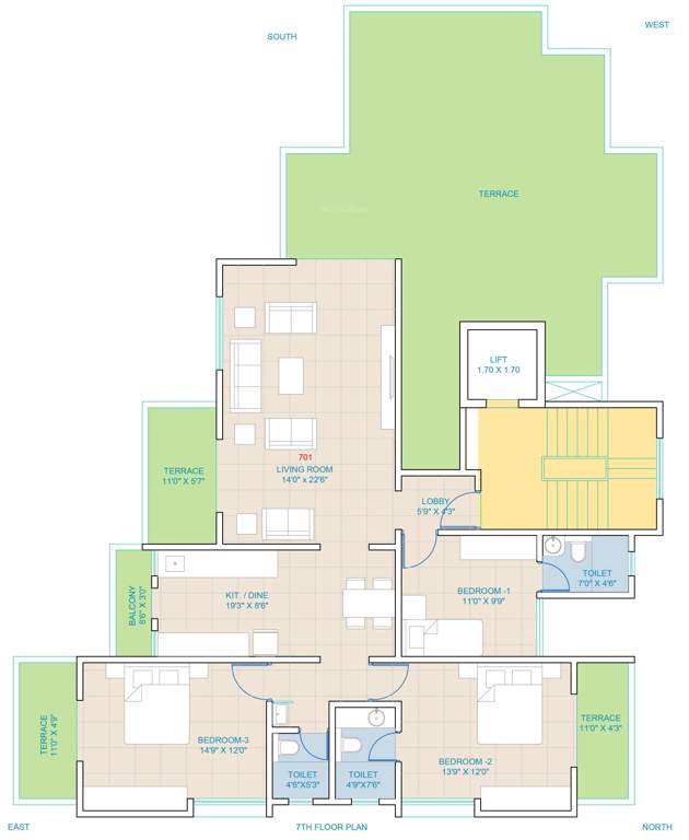  nakshatra Swojas Nakshatra Cluster Plan for 7th Floor