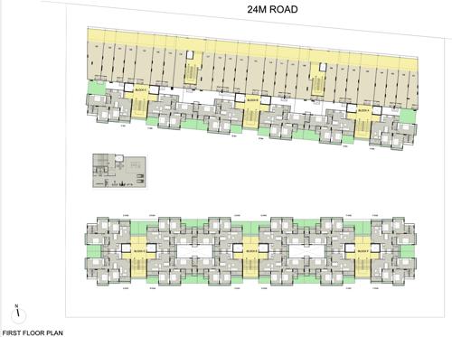  saanvi-nirman-stellar Block A, Block B, Block C, Block D, Block E And Block F Cluster Plan for 1st Floor