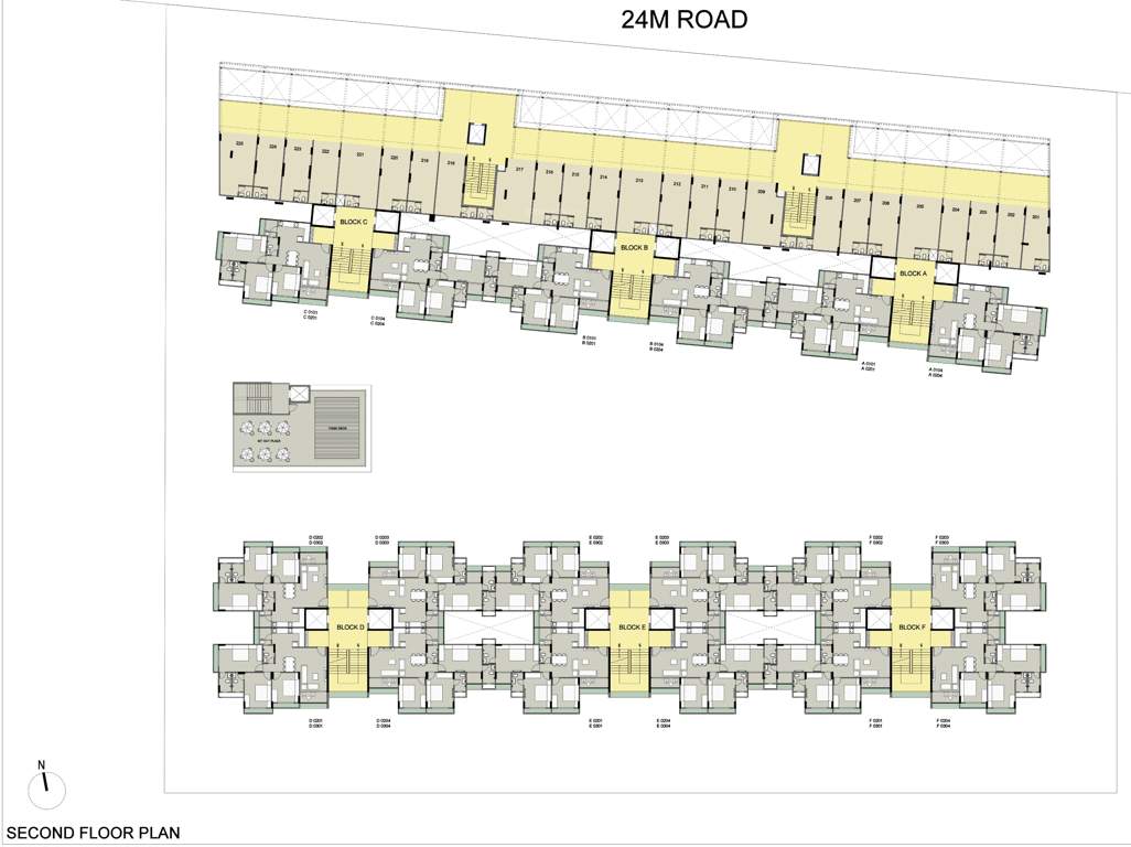  saanvi nirman stellar Block A, Block B, Block C, Block D, Block E And Block F Cluster Plan for 2nd Floor