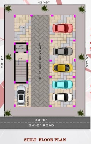  chandrasekar-flats Chandrasekar Flats Stilt Cluster Plan