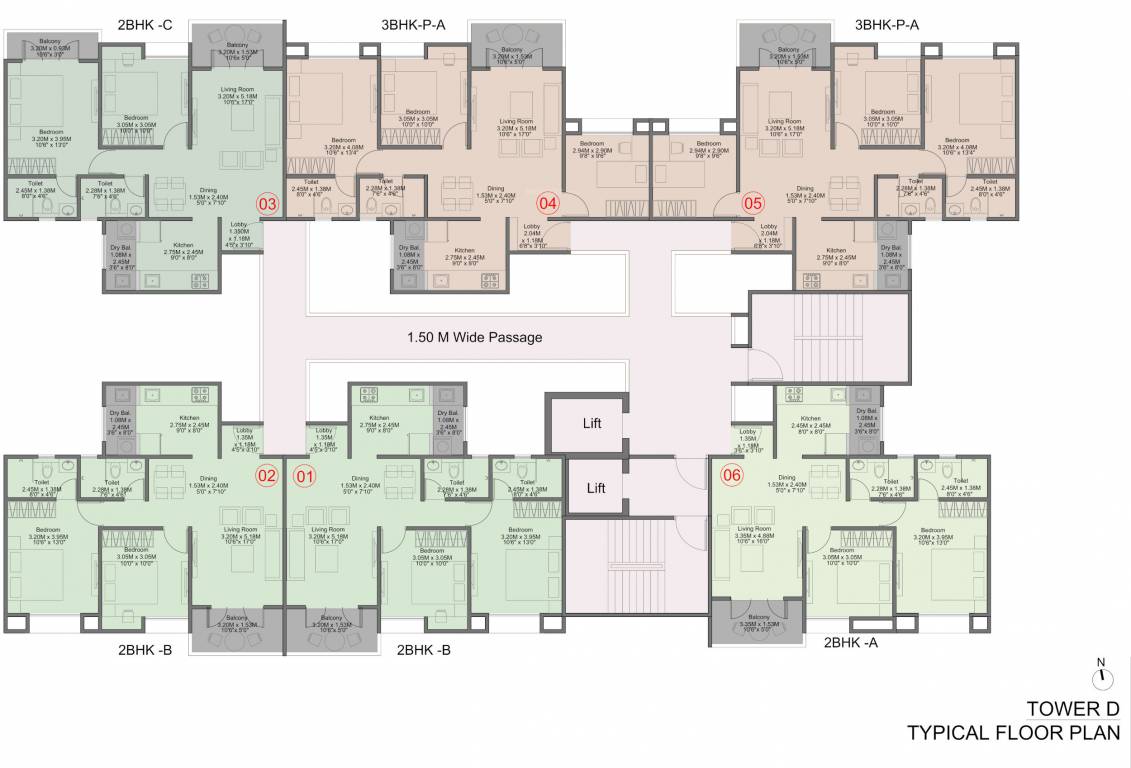 sapphire 3 Tower D Cluster Plan from 1st to 20th Floor