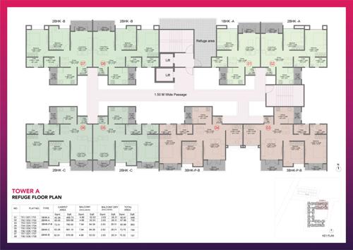  sapphire-iii Tower A Cluster Plan for Refuge Floor