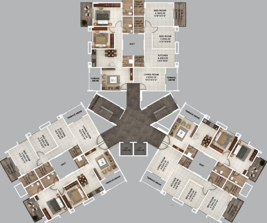  palmcrest a4 building A4 Building Cluster Plan from 1st, 3rd, 5th, 7th, 9th and 11th Floor