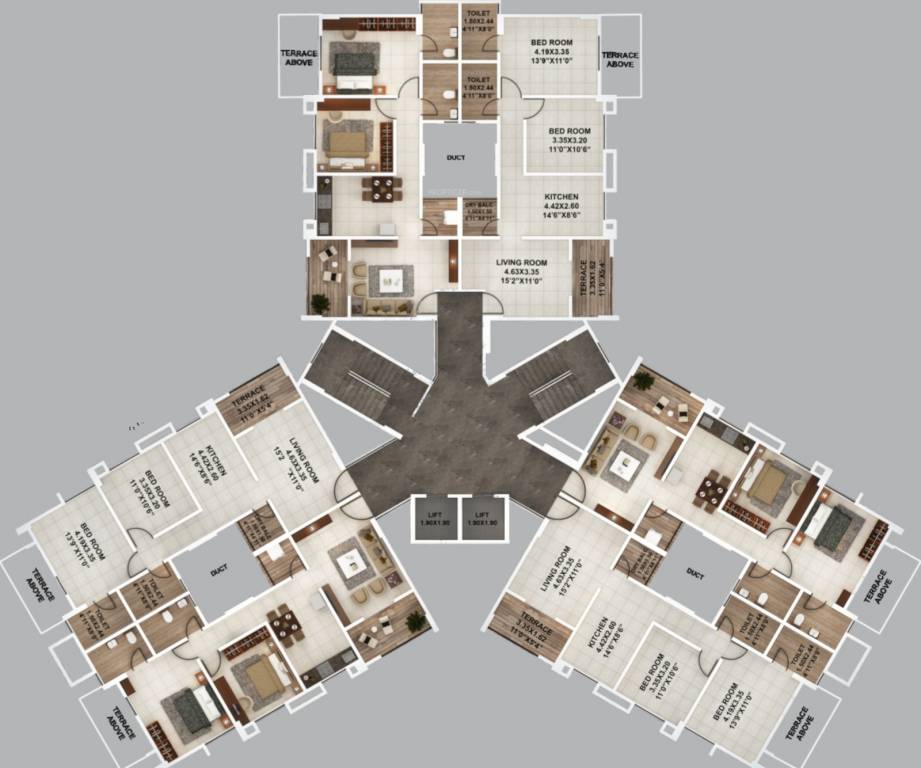  palmcrest a4 building A4 Building Cluster Plan from 2nd,4rd, 6th, 8th, and 10th Floor