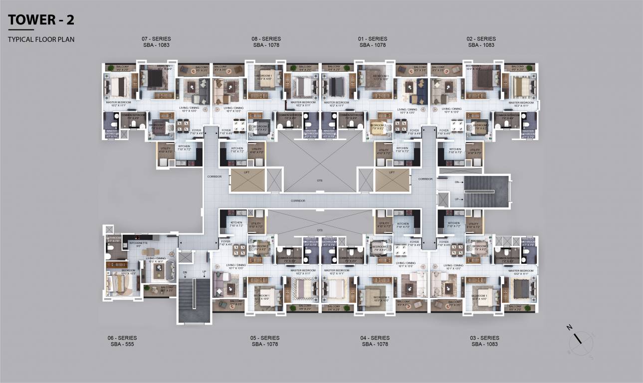 winworth Tower 2 Typical Cluster Plan