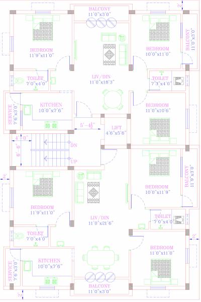  daffodil-flats Daffodil Flats Cluster Plan From 1st To 3rd Floor
