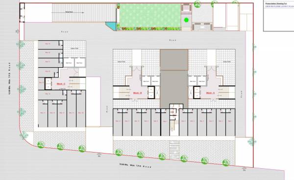  sarang-sky Block A , Block B, Block C Cluster Plan for ground Floor