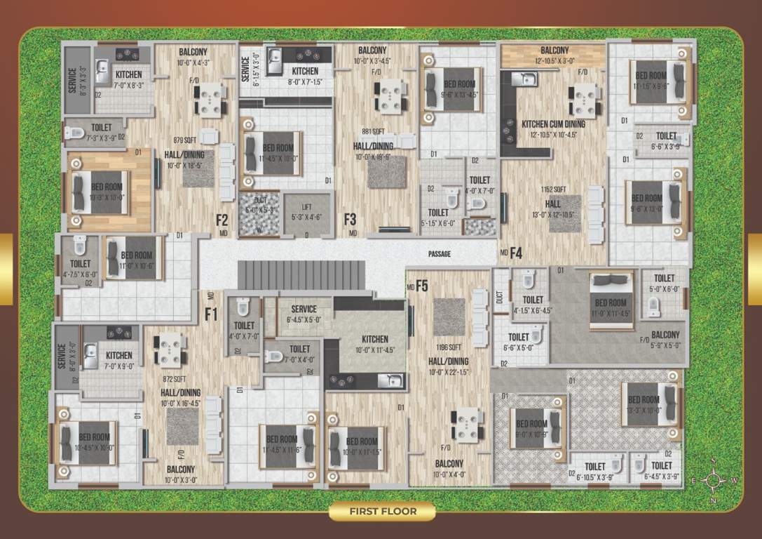  thiara homes Thiara Homes Cluster Plan For 1st Floor