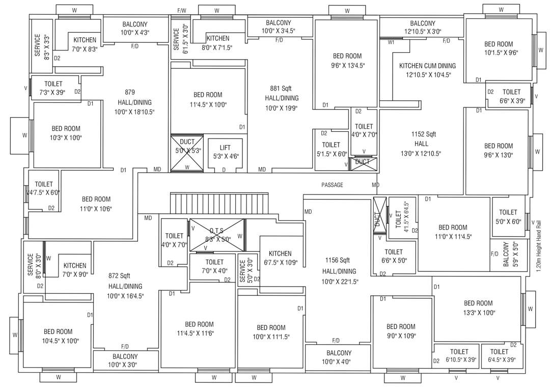  thiara homes Thiara Homes Typical Cluster Plan