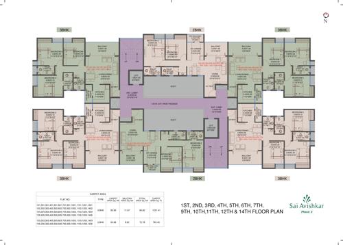  sai-avishkar-phase-iii Sai Avishkar Phase III Cluster Plan from 1st to 14th Floor