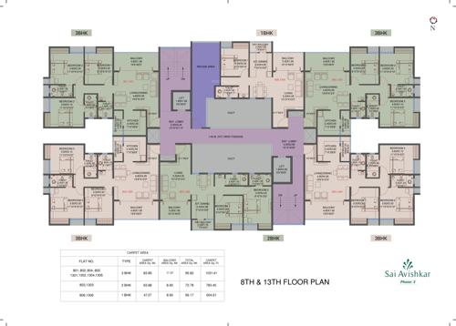  sai-avishkar-phase-iii Sai Avishkar Phase III Cluster Plan from 8th And 13th Floor