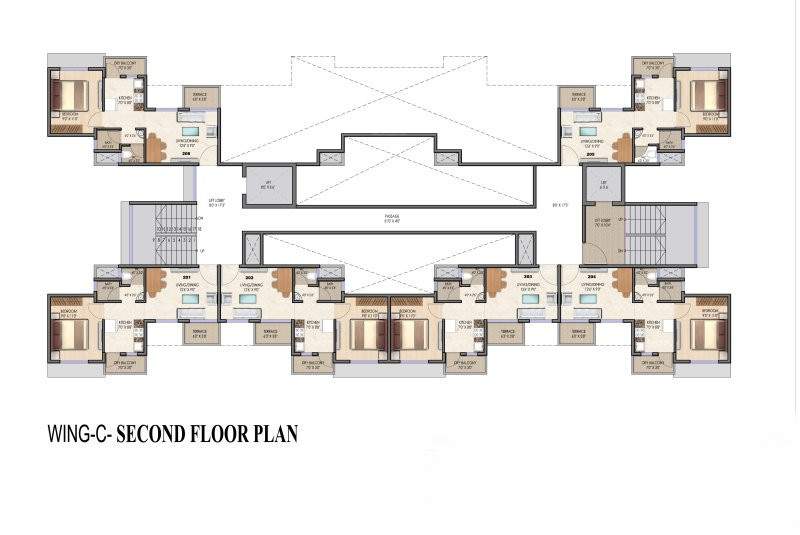  exotica phase ii Ajmera Exotica Phase II Cluster Plan for 2nd Floor