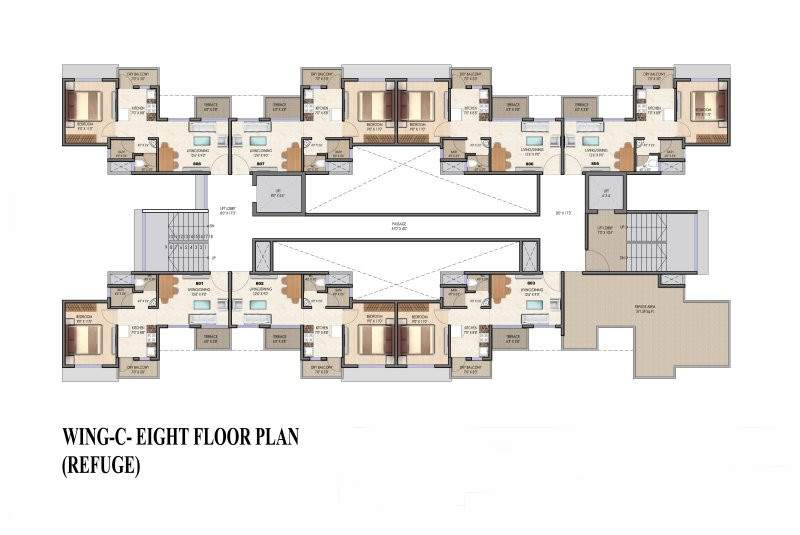  exotica phase ii Ajmera Exotica Phase II Cluster Plan for 8th Floor