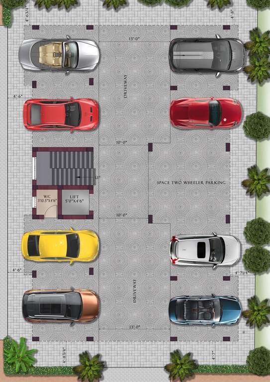  sanjeevanam appartments Sanjeevanam Appartments Cluster Plan for ground Floor