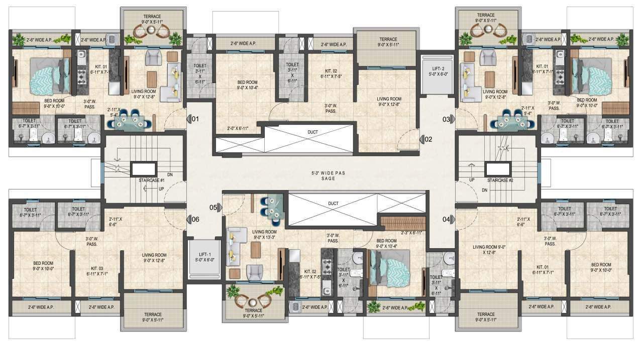  residency b building B Building Cluster Plan