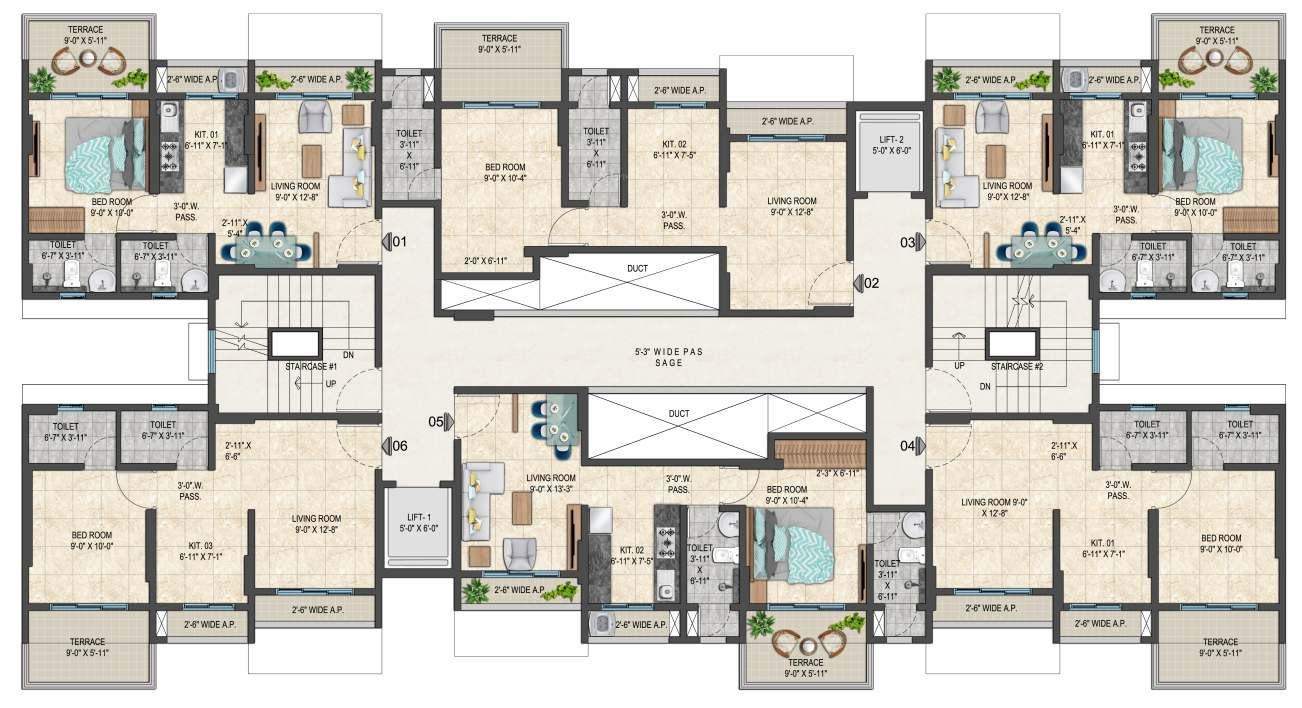  residency b building B Building Cluster Plan