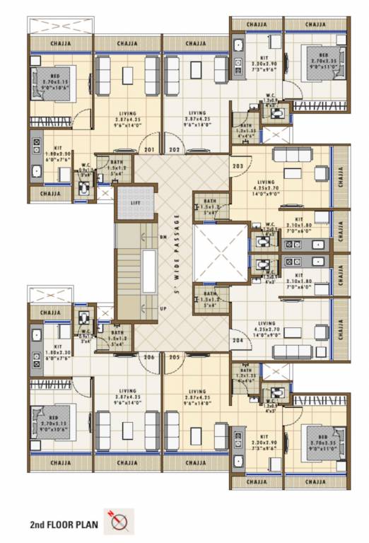  labheshwar homes Labheshwar Homes Cluster Plan for 2nd Floor