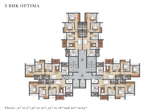  foresta-a-b-h-and-i Foresta B Cluster Plan from 3rd to 24th Floor