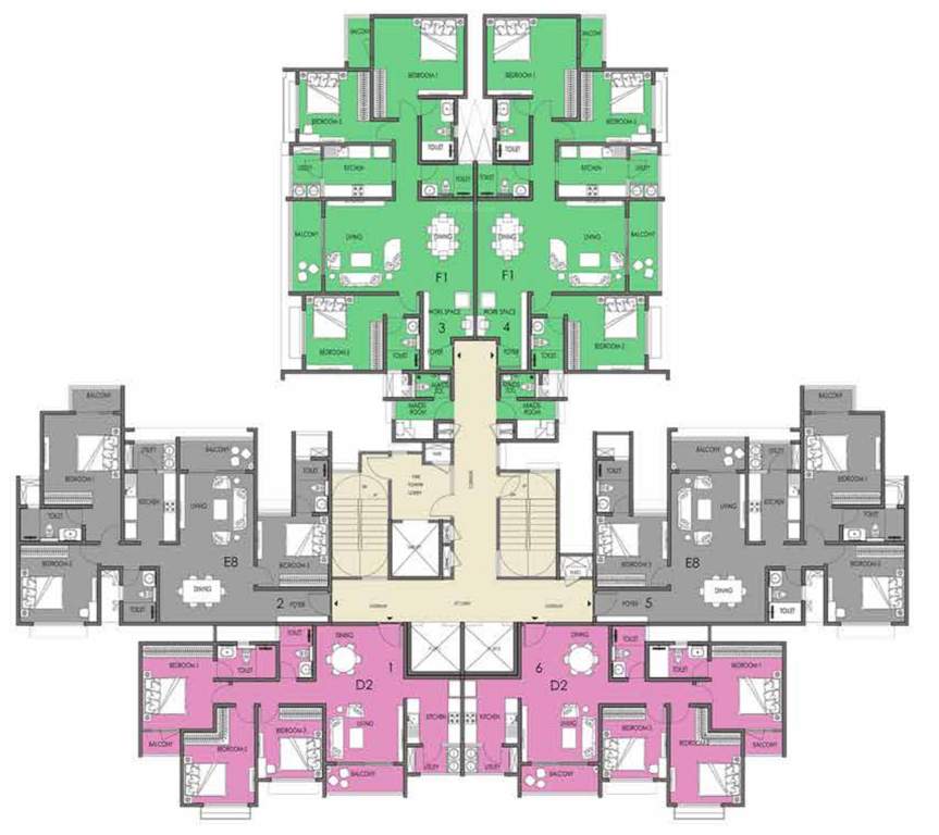 meridian park phase i the prestige city Building 5 T10 Cluster Plan From 2nd To 30th Floor Except 19th And 28th Floor