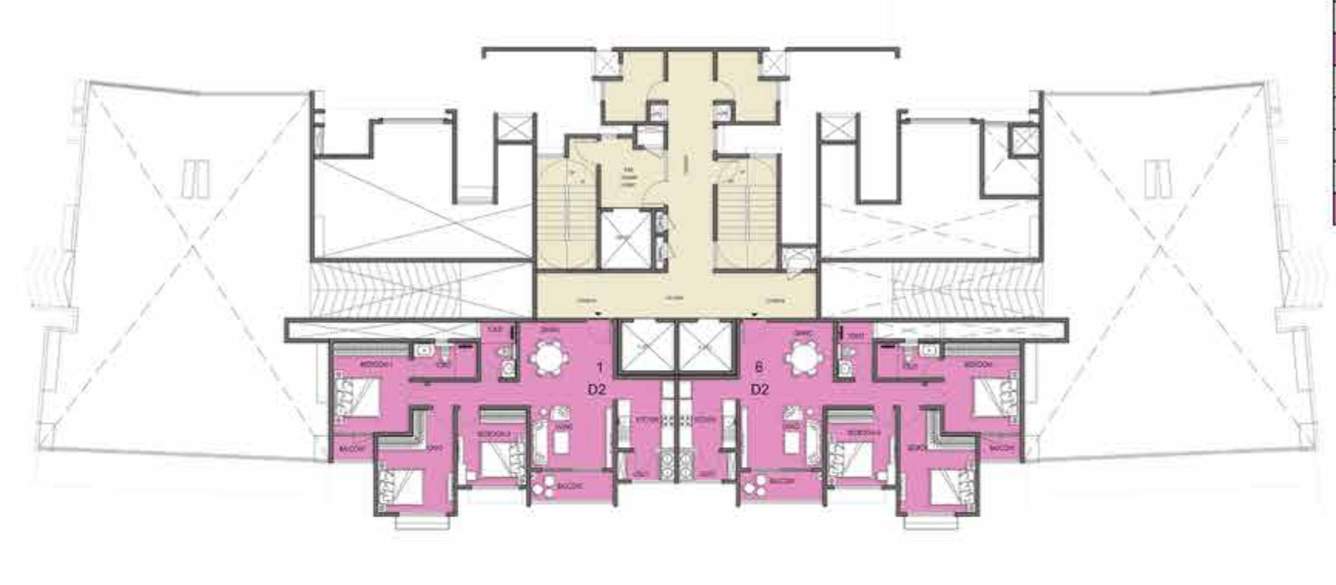 meridian park phase i the prestige city Building 5 T9 Cluster Plan For 1st Floor