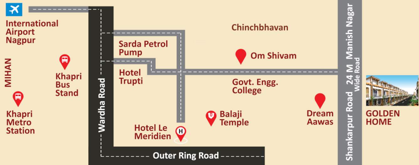  luxury villas by golden homes Location Plan