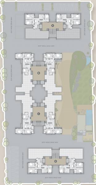  solitaire Block A, B C & D Cluster Plan For Penthouse 