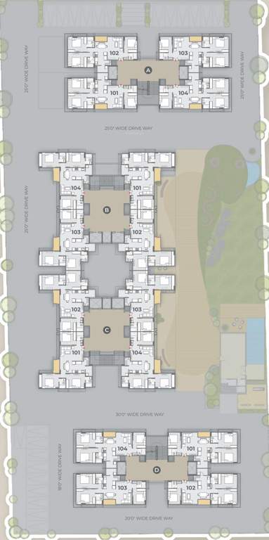  solitaire Block A & D Cluster Plan For 1st  To 10th Floor And Block B & C Cluster Plan For 1st To 11th Floor