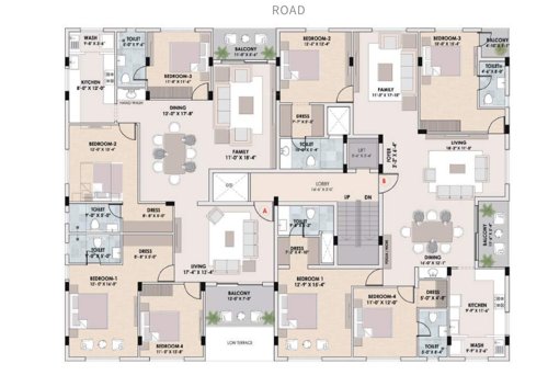  tulasi Tulasi Cluster Plan for 5th Floor