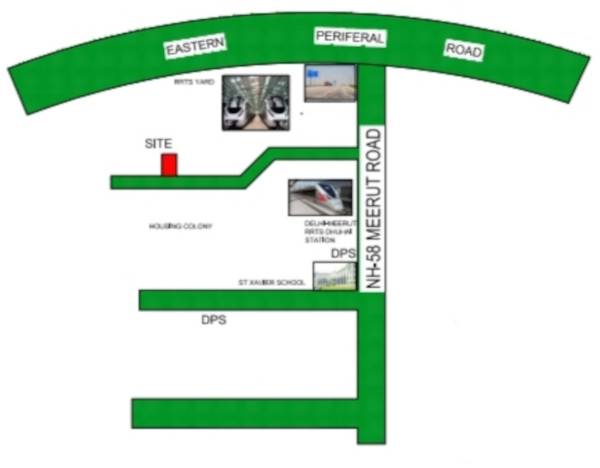  sawraj-garden Location Plan