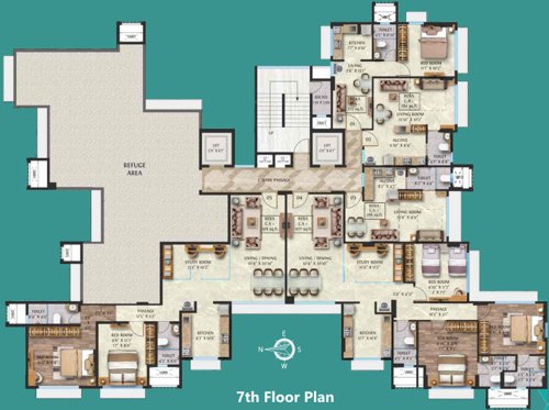  premiere Mehta Premiere Residential Cluster Plan for 7th Floor