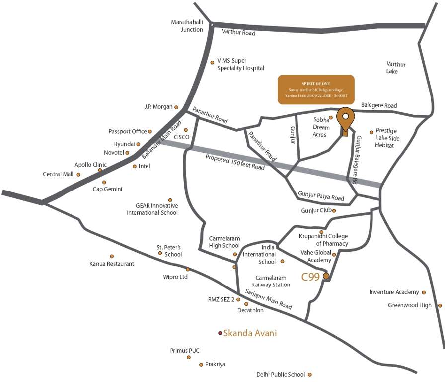  spirit of one Location Plan