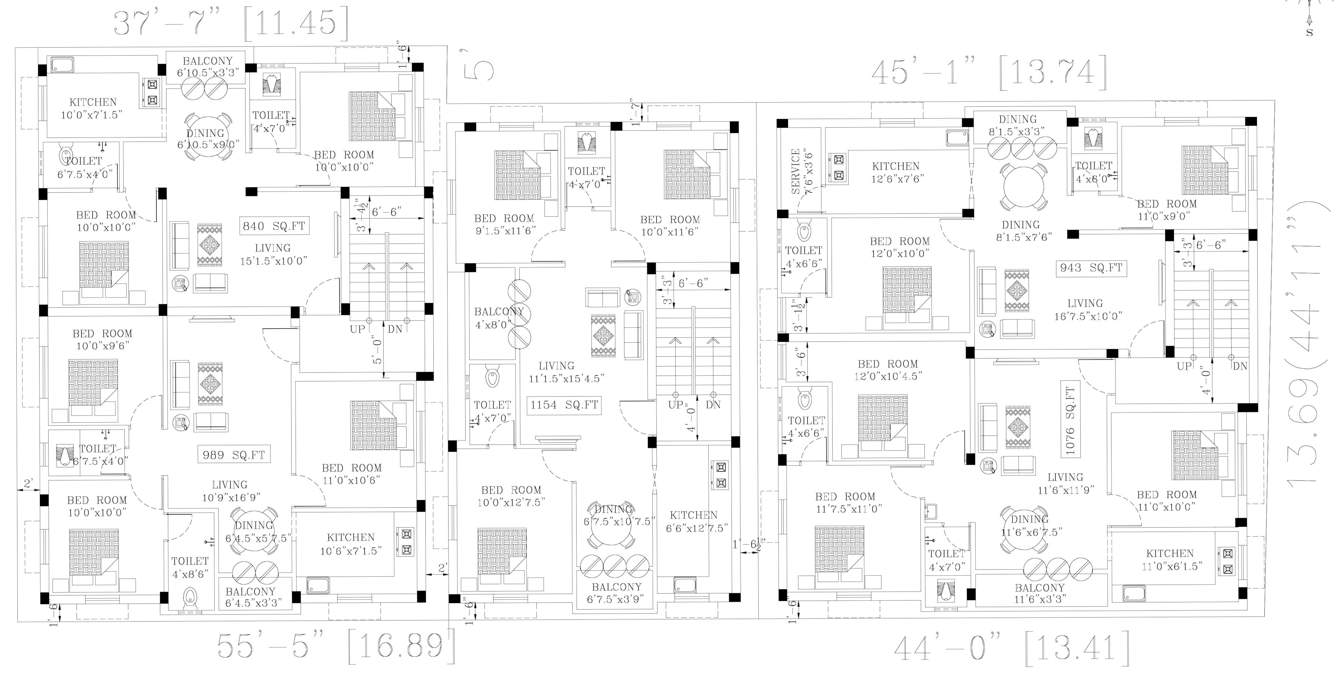  sri venkateswara flats Sri Venkateswara Flats Cluster Plan For 1st And 2nd Floor