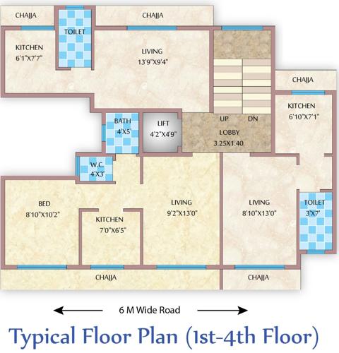  shree-samarth-leela Shree Samarth Leela Cluster Plan from 1st to 4th Floor