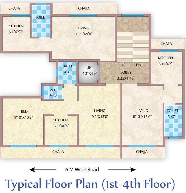  shree samarth leela Shree Samarth Leela Cluster Plan from 1st to 4th Floor