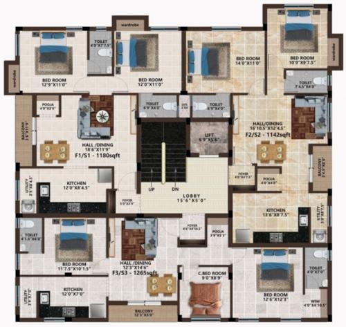  grandeur MP Grandeur Cluster Plan For 1st Floor And 2nd Floor