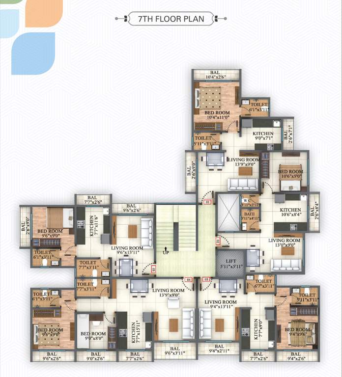  bhagwati Om Bhagwati Cluster Plan for 7th Floor
