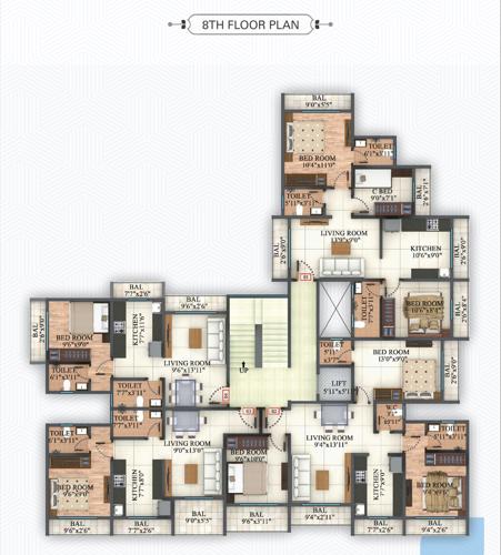  bhagwati Om Bhagwati Cluster Plan for 8th Floor