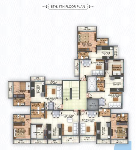 bhagwati Om Bhagwati Cluster Plan from 5th to 6th Floor