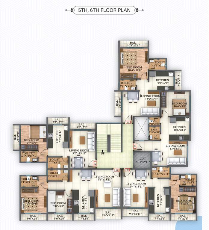  bhagwati Om Bhagwati Cluster Plan from 5th to 6th Floor