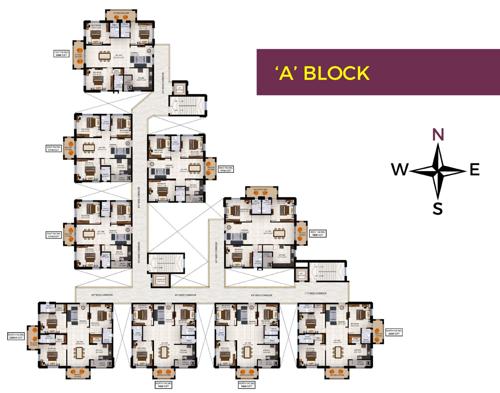  sindhu-fortune-heights Sindhu Fortune Heights Cluster Plan For Typical Floor