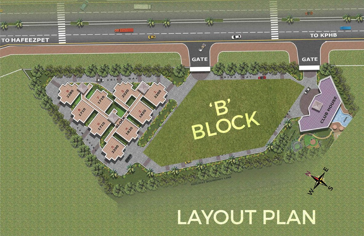  sindhu fortune heights Layout Plan