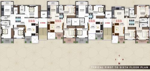 shree-trimbakraj-heights Shree Trimbakraj Heights Cluster Plan from 1st to 6th Floor
