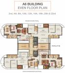 prospera-a6 A6 Cluster Plan from 2nd, 4rth, 6th, 10th, 12th, 14th, 16th, 20th And 22th Floor