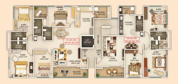  stonehenge Stonehenge Cluster Plan from 1st to 7th Floor